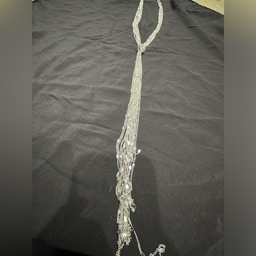 Silver Knotted Multi-Layer Necklace - image 3